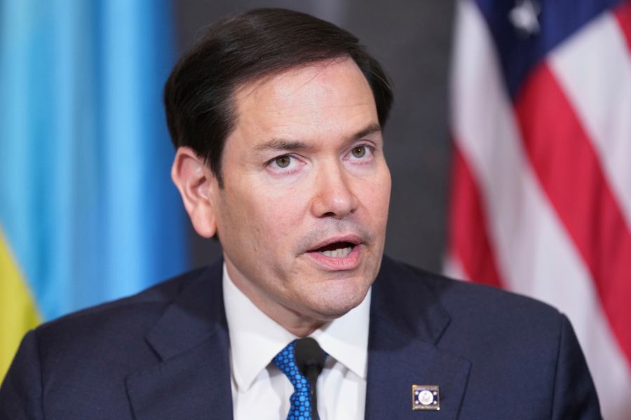 U.S. Secretary of State Marco Rubio speaks in April at the State Department in Washington.