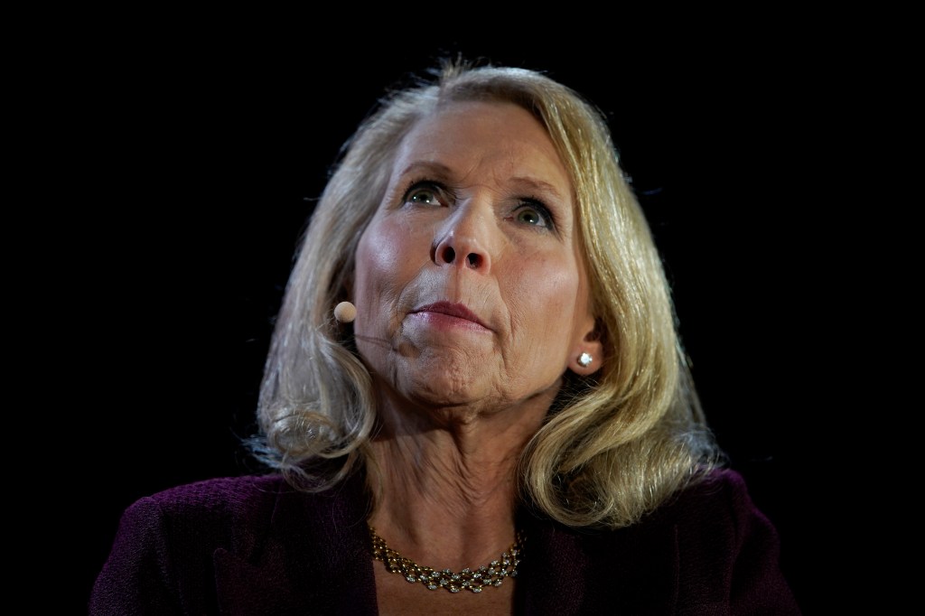Shari Redstone, president of National Amusements and Vice Chairman, CBS and Viacom speaks at the WSJTECH live conference in Laguna Beach, California, U.S. October 21, 2019. REUTERS/ Mike Blake