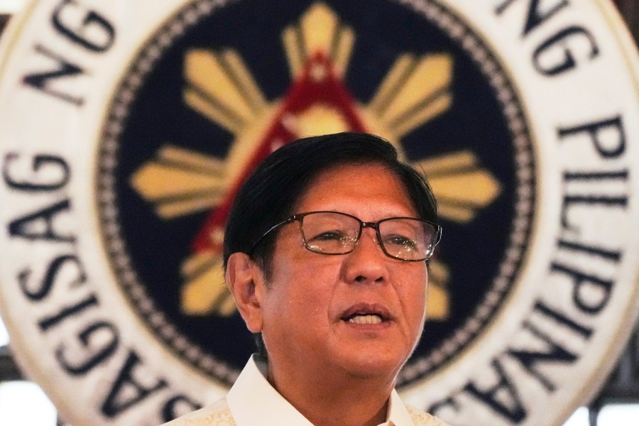 Philippine President Ferdinand Marcos Jr. speaks in the capital Manila in May 2025.