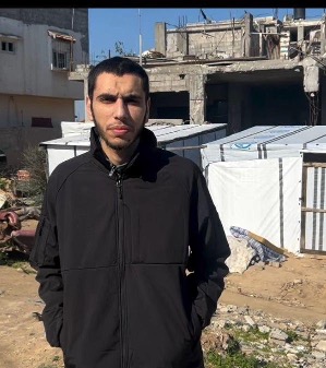 Mahmoud Elewa on the day of his release, February 27, 2025, after nearly one year of detention