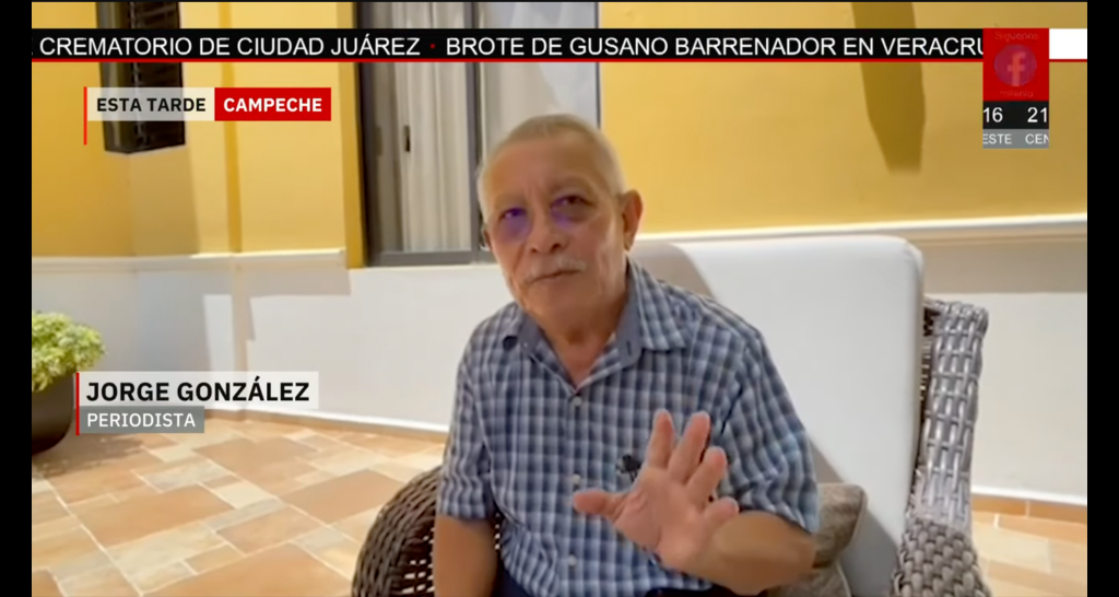 A Mexican court issued a gag order on reporter-editor Jorge Luis González Valdez (shown) and the newspaper Tribuna in July 2025. (Screenshot: Milenio/YouTube)