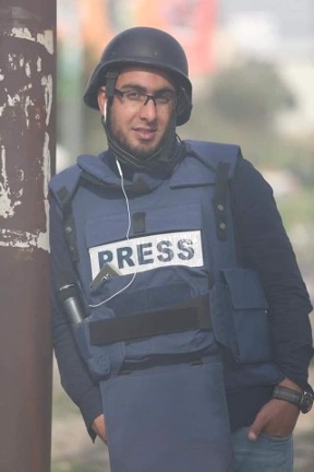 Palestinian freelance journalist Mujahed al-Saadi