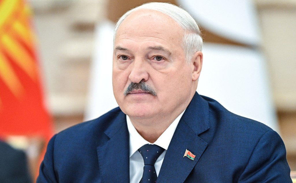 Belarusian President Alexander Lukashenko attends an expanded format meeting of the Supreme Eurasian Economic Council in Minsk, Belarus June 27, 2025. Sputnik/Sergey Bobylev/Pool via REUTERS ATTENTION EDITORS - THIS IMAGE WAS PROVIDED BY A THIRD PARTY.