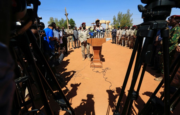 Mohammad Hamdan Daglo Mousa, the leader of Sudan’s Rapid Support Forces, at a 2017 press conference.