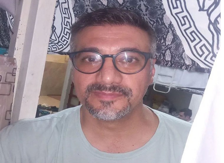 A rare image of Reza Valizadeh, inside Fashafouyeh Prison, where he was held in overcrowded halls alongside inmates convicted of general crimes. (Photo: Courtesy of Valizadeh family)