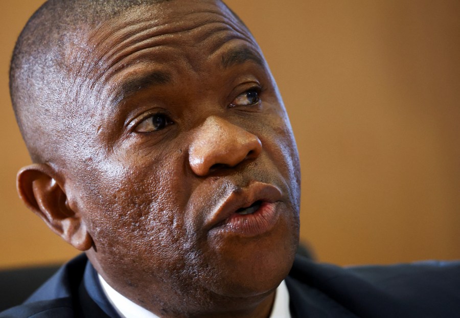 KwaZulu-Natal Police Commissioner Lieutenant-General Nhlanhla Mkhwanazi speaks in September at a Commission of Inquiry established after he alleged that senior police officials colluded with criminal syndicates in South Africa.