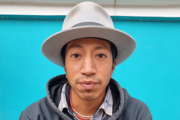 A video of TV journalist Edison Muenala’s shooting shows the journalist groaning in pain from his injury as he displays a bullet hole in his jacket. (Photo: Courtesy of APAK TV)