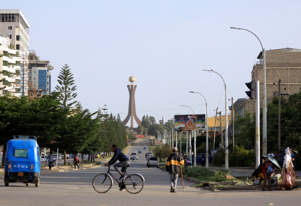 A view of the Tigray Martyrs monument in Mekelle in 2023.