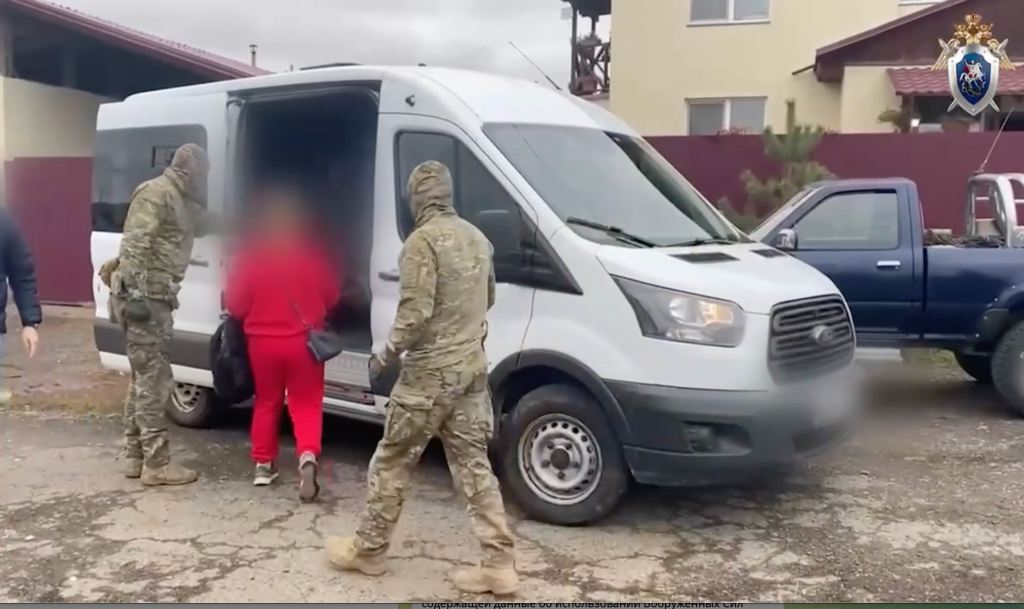 Russian journalist Svetlana Khustik, seen here being detained, faces up to 10 years on charges of spreading “fake” information about Russia’s full-scale invasion of Ukraine.