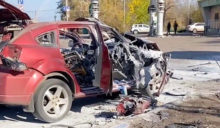 A Russian drone strike killed Ukrainian journalists Olena Hramova, 43, and Yevhen Karmazin, 33, while they were reporting on a previous attack.