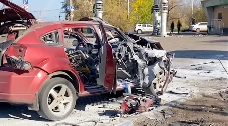 A Russian drone strike killed Ukrainian journalists Olena Hramova, 43, and Yevhen Karmazin, 33, while they were reporting on a previous attack.