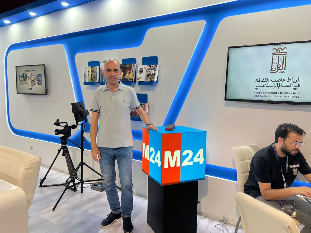 Bilal Jadallah visits media outlets during a visit to Morocco.