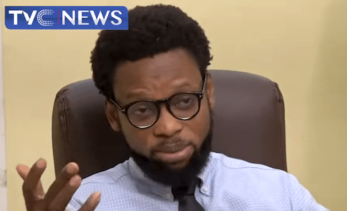 Fisayo Soyombo, founder of the Foundation for Investigative Journalism, appears in an interview in 2021.