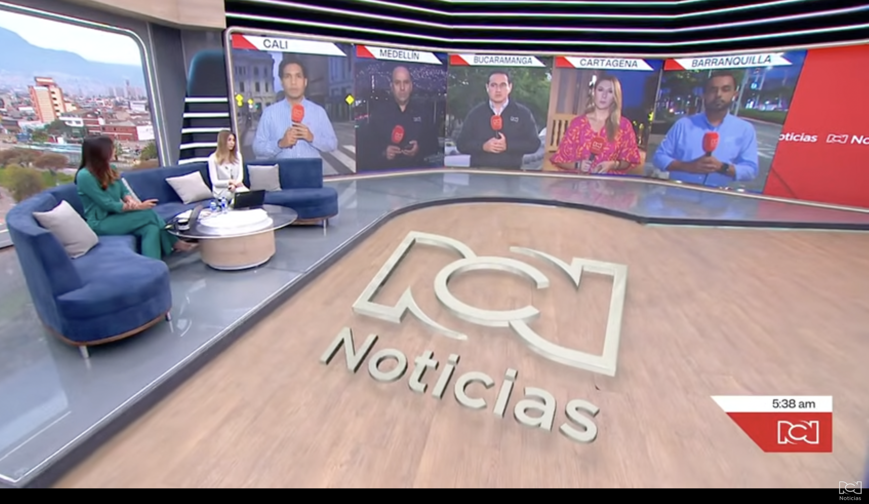 Local outlets that a device, believed to be a grenade, exploded at the entrance of RCN media’s headquarters in the western city of Cali on Sunday evening. (Screenshot: Noticias RCN/YouTube)