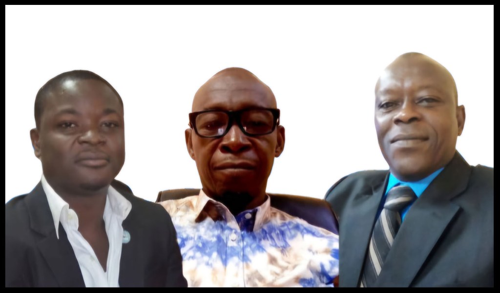 Nigerien journalists Youssouf Sériba (left), Oumarou Abou Kané, and Ibro Chaibou