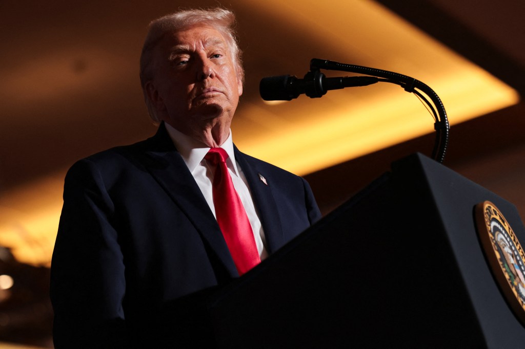 Trump’s legal team filed the suit in the U.S. Southern District of Florida on Monday, seeking $10 billion in damages in connection with the editing of a speech Trump gave January 6, 2021. (Photo: Reuters/Nathan Howard)