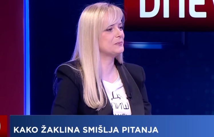 Serbian journalist Žaklina Tatalović and her camera operator were threatened in January when they tried to enter a tent camp set up by pro-government supporters outside the National Assembly in Belgrade.