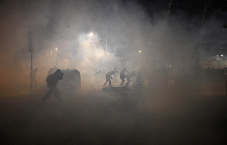 An estimated 15,000 people took part in a January 31 protest in Turin that turned violent, injuring more than 100 members of the security forces.