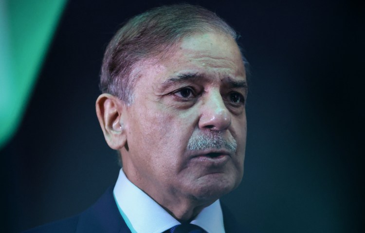 Pakistan’s Prime Minister Shehbaz Sharif at a business and investment conference in Kuala Lumpur, Malaysia on October 6, 2025. CPJ in a letter has urged Sharif to take immediate steps to protect press freedom. (Photo: AFP/ Hasnoor Hussain)