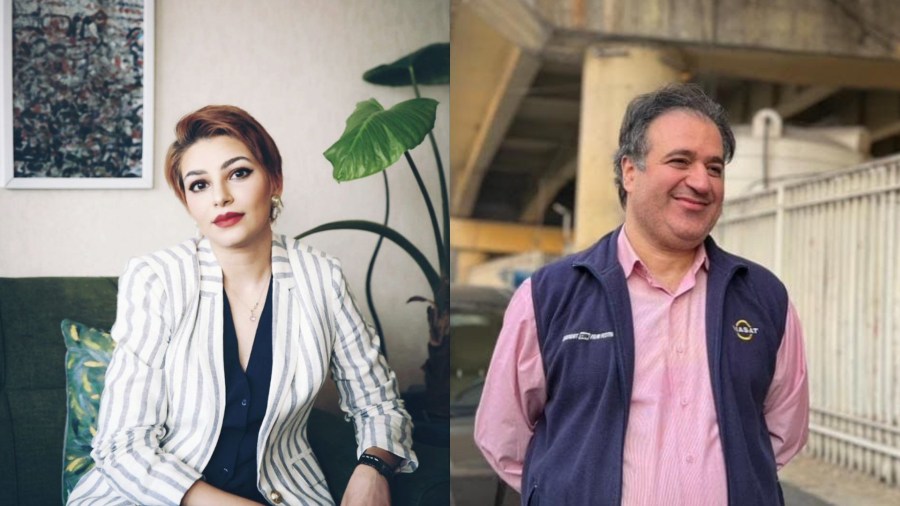 Vida Rabbani (left) and Mehdi Mahmoudian (right).