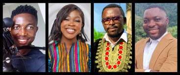 Videographer Arnold Ndal (from left), photographer Angel Ngwe, reporters Randy Joe Sa’ah, and Nalova Akua