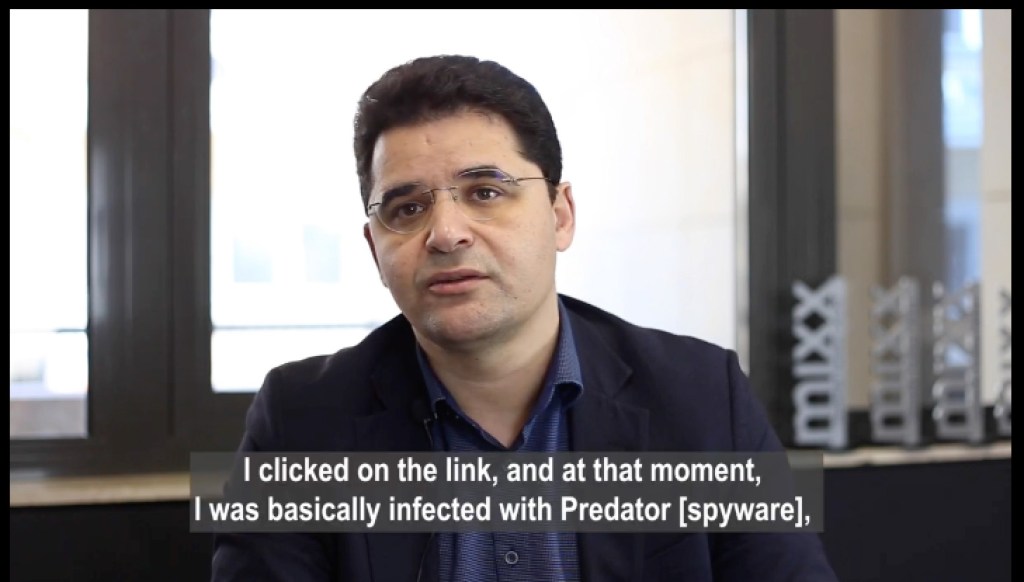 Greek journalist Thanasis Koukakis describes in an interview how his phone was infected with spyware.