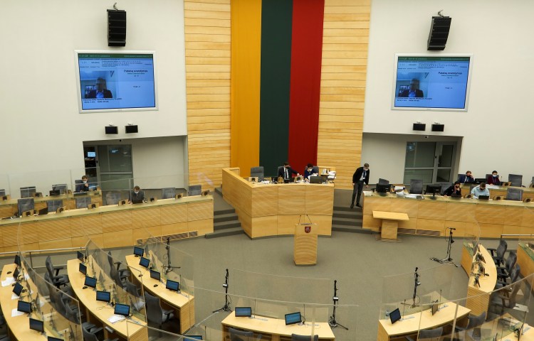 Lithuania’s parliament, seen here, is considering changes to a law that risk undermining the independence of the country’s public broadcaster.