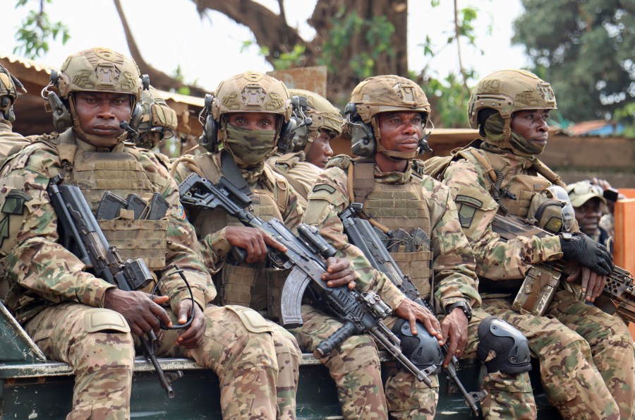 Journalists in DRC are suffering repression during the ongoing conflict between Congolese soldiers, seen here, and the armed group M23.