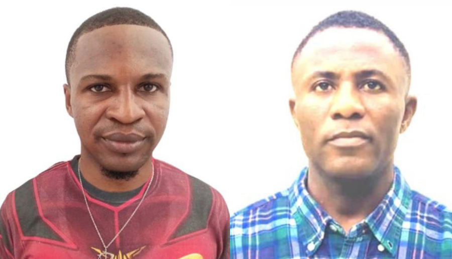 Haitian journalists Junior Célestin and Osnel Espérance. (Photos: Radio Uni FM)