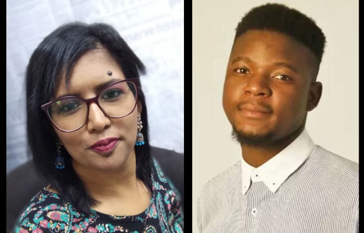 The Witness reporter Shorné Bennie (left) and photographer Moeketsi Mamane.