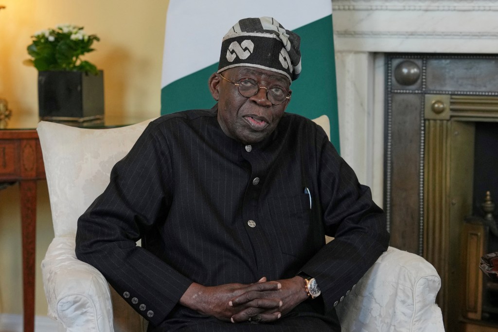 Nigerian President Bola Ahmed Tinubu in London, Britain, on March 19, 2026.