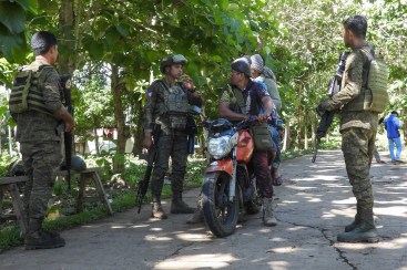 A file photo of Philippine military personnel manning a check point in Sulu province in the southern Philippines on May 12, 2025. Journalist RJ Nichole Ledesma was one of 19 people killed by the army in an anti-insurgency operation against alleged communist rebels on April 19, 2026.