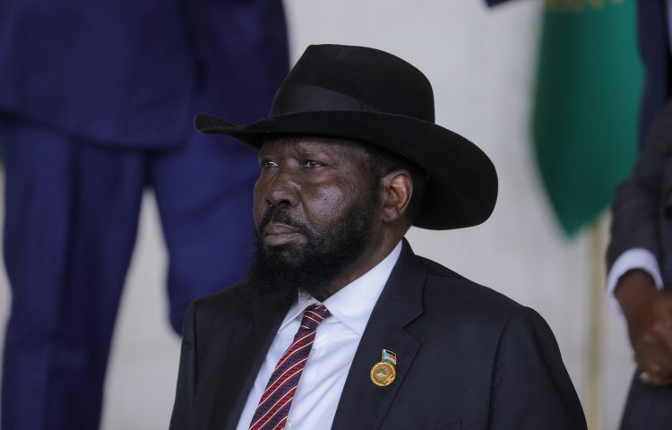South Sudan's President Salva Kiir Mayardit in Ethiopia in 2025.