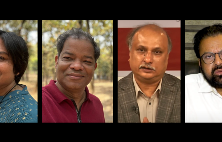 Journalists Farzana Rupa (from left), Shakil Ahmed, Mozammel Haq Babu, and Shyamal Dutta.