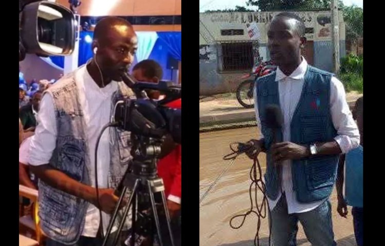 Angolan reporter and videojournalist Hermenegildo Caculo at work
