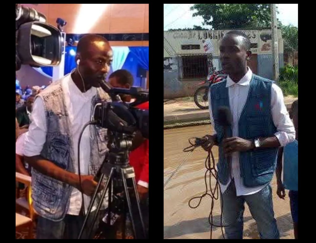 Angolan reporter and videojournalist Hermenegildo Caculo at work