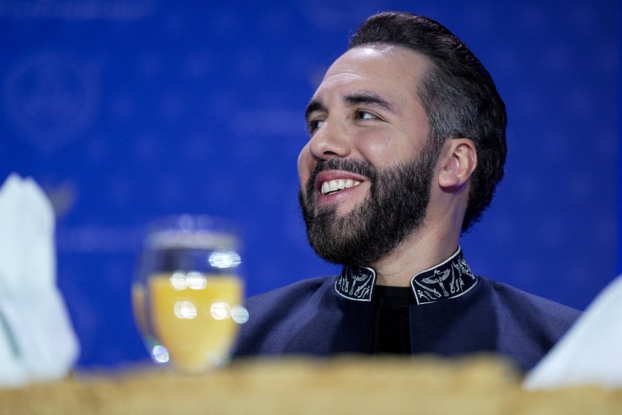 El Salvador's President Nayib Bukele attends the National Prayer Breakfast in Washington, D.C., U.S., February 5, 2026. REUTERS/Al Drago