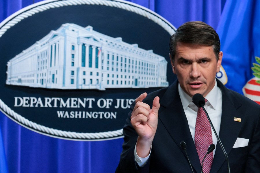 U.S. Acting Attorney General Todd Blanche participates in a news conference to announce investigations into potential antitrust violations in the meat-packing industry at the Justice Department in Washington, D.C., U.S., May 4, 2026. REUTERS/Jonathan Ernst