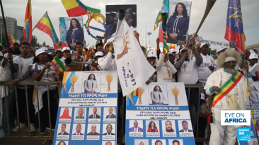 A campaign rally by Ethiopia's ruling Prosperity Party days ahead of the country's June 1 elections.