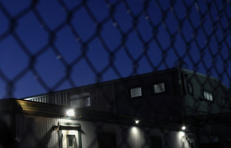 The Delaney Hall detention center behind fences, during an ongoing protest against U.S. Immigration and Customs Enforcement (ICE), in Newark, New Jersey, U.S., June 3, 2026. REUTERS/Shannon Stapleton