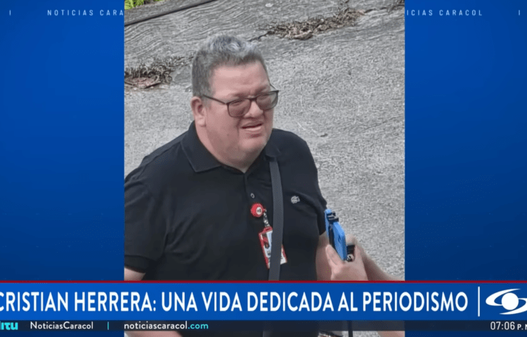 On Saturday, June 6, gunmen on a motorcycle shot journalist Cristian Herrera Nariño outside his home in the northwest city of Cúcuta on Colombia’s border with Venezuela (Screenshot: Noticias Caracol/YouTube)
