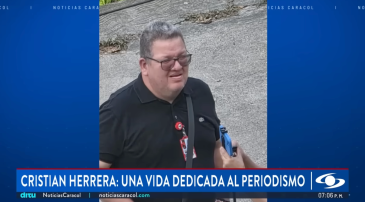 On Saturday, June 6, gunmen on a motorcycle shot journalist Cristian Herrera Nariño outside his home in the northwest city of Cúcuta on Colombia’s border with Venezuela (Screenshot: Noticias Caracol/YouTube)