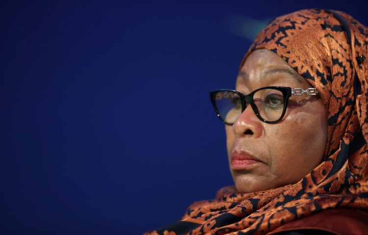 Tanzanian President Samia Suluhu Hassan in 2021.
