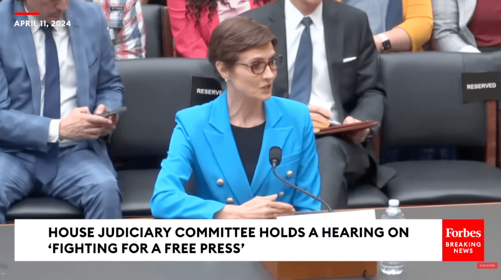 A federal judge in 2024 ordered Catherine Herridge to pay $800 a day in court fines or reveal her sources for a 2017 report examining an FBI investigation. (Screenshot: Forbes Breaking News/YouTube)