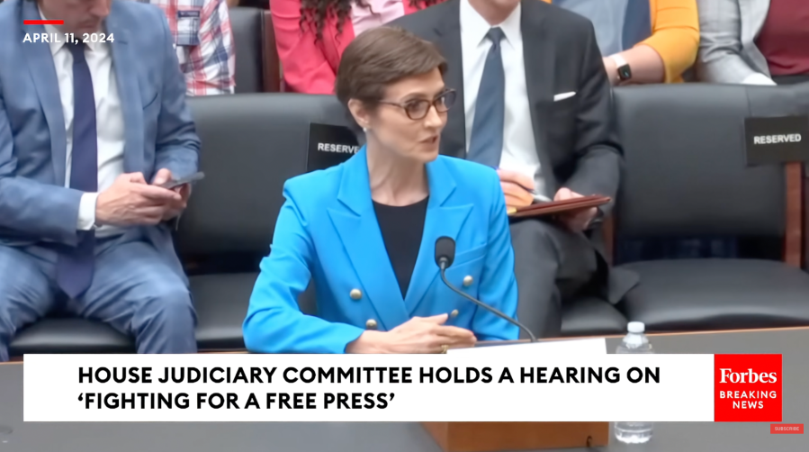 A federal judge in 2024 ordered Catherine Herridge to pay $800 a day in court fines or reveal her sources for a 2017 report examining an FBI investigation. (Screenshot: Forbes Breaking News/YouTube)