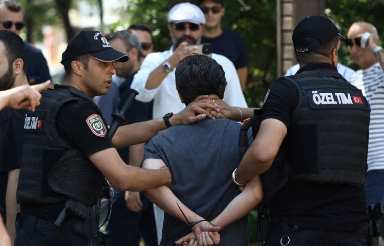Turkish protestor