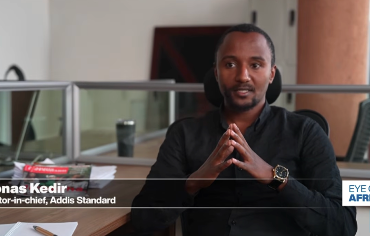 Addis Standard's editor-in-chief Yonas Kedir in an interview