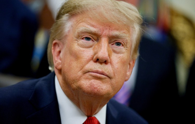 US President Donald J. Trump looks on as he makes an announcement on healthcare in the Oval Office at the White House in Washington, D.C., US, September 18, 2026. REUTERS/Evan Vucci TPX IMAGES OF THE DAY