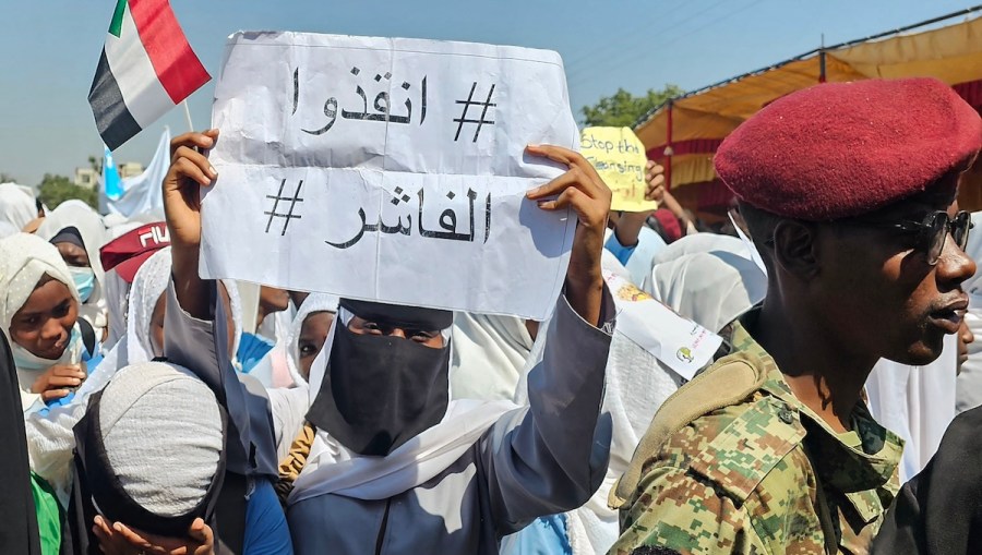 Sudanese protester
