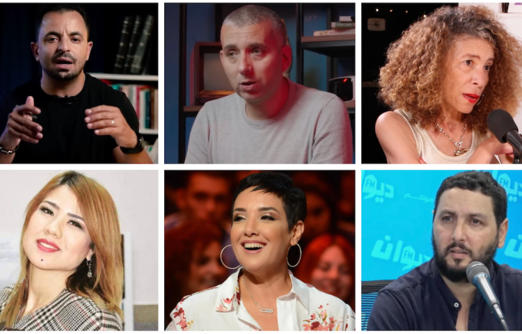 Hamza Belloumi, Haythem el-Mekk, Insaf Boughdiri, Ghassen Ben Khelifa, Sonia Dahmani, Khaoula Boukrim